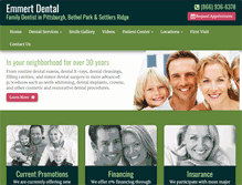 Tablet Screenshot of emmertdental.com